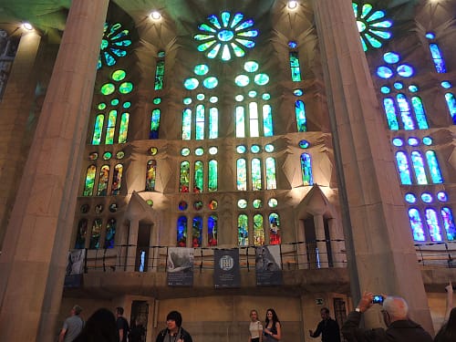 vitrais interior Sagrada Família