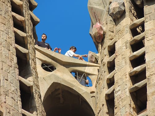 Visita às torres Sagrada Família