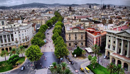 La Rambla em Barcelona